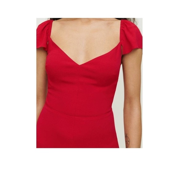 Reformation Baxley Sweetheart Neck Midi Dress Size 8 NWT - Picture 8 of 12